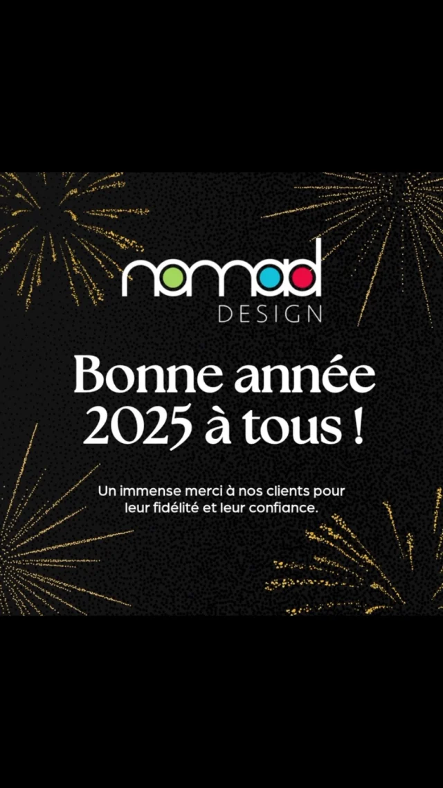 Bonne année 2025 🎉

Un immense MERCI pour votre confiance et votre fidélité tout au long de l’année 2024. Grâce à vous, chaque projet a pris vie avec passion et nous a permis de repousser nos limites.

Cette nouvelle année sera pleine de nouveautés, et nous sommes impatients de continuer à vous surprendre et à vous accompagner dans la réalisation de vos idées les plus audacieuses.

Rendez-vous en 2025 pour de nouvelles idées, des projets inspirants et encore plus de surprises !

//

Happy New Year 2025 🎉

A huge thank you for your trust and loyalty throughout 2024. Thanks to you, every project came to life with passion and allowed us to push our limits.

This new year will be full of innovations, and we are excited to continue surprising you and supporting you in bringing your boldest ideas to life.

See you in 2025 for new ideas, inspiring projects, and even more surprises!

.
.
.
#laval #newyear2025 #nomaddesign #bonneannée #nouvelan #2025 #celebration2025 #nouvelleannée #voeux2025 #joieetbonheur #nouvelobjectif @joey4ever_