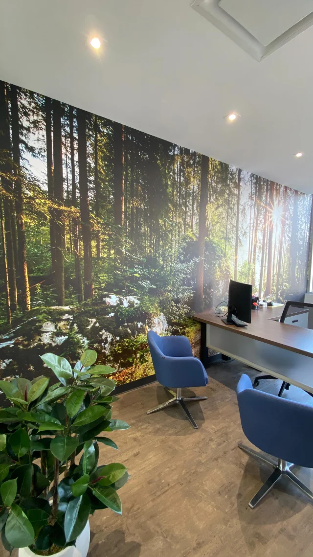 Parce qu’un espace de travail, c’est bien plus que des bureaux et des écrans.

C’est un lieu de création, d’échanges… et maintenant, d’inspiration visuelle.

Cette murale, réalisée en collaboration avec Chantal Couture, transforme l’ambiance, stimule les idées et fait parler d’elle à chaque visite.
___

Because a workspace is so much more than desks and screens.

It’s a place for creation, collaboration… and now, visual inspiration.

This mural, created in collaboration with Chantal Couture, transforms the atmosphere, sparks ideas, and gets people talking every time they walk in.
.
.
.
#nomaddesign #papierpeint #murale #nomaddesignmural #laval #décorationmurale #design #wallpaper #bureau #ambiance #décobureau #compagnie #entrepeneur #entreprise @tendance_decor_chantal_couture @joey4ever_